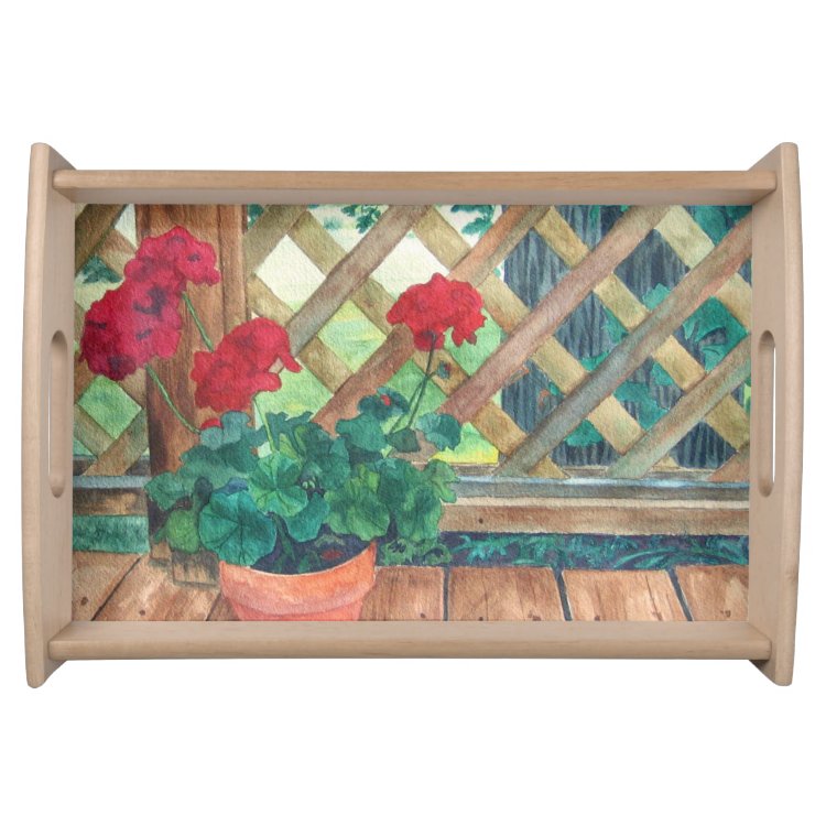 Geranium Serving Tray