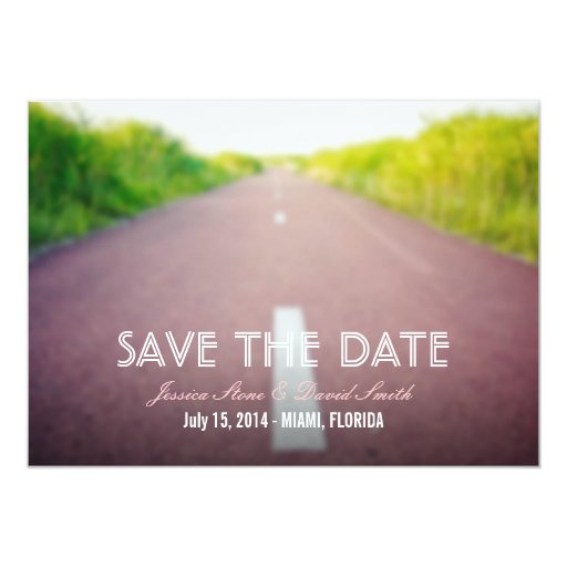 Path to Happiness Save the Date Cards 5" X 7" Invitation Card (front side)