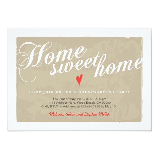 Elegant Calligraphy Modern Housewarming Invitation 5" X 7" Invitation Card (front side)