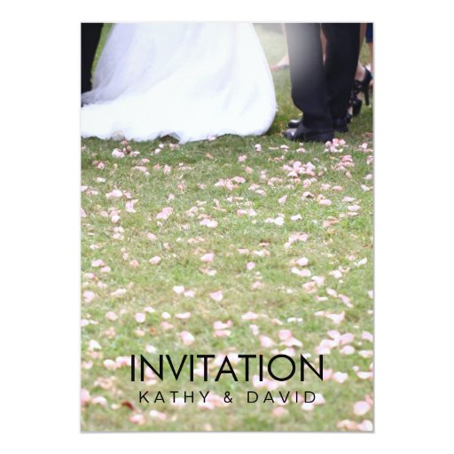 Stylish Bride & Groom Wedding Invitations 5" X 7" Invitation Card
