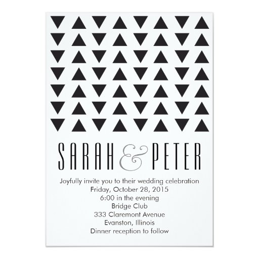 Triangles Modern Wedding Invitation 13 Cm X 18 Cm Invitation Card