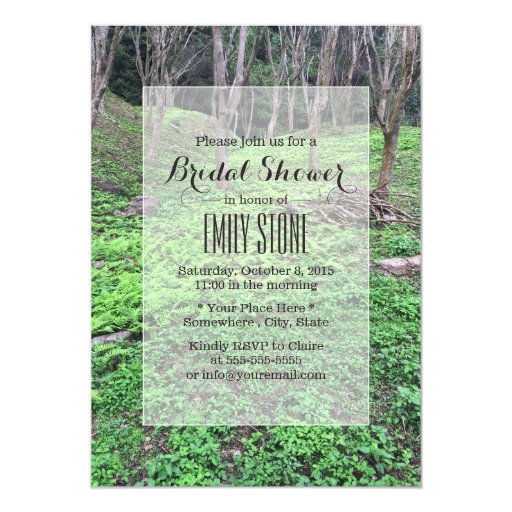 Elegant Forest Bridal Shower Invitations 5" X 7" Invitation Card