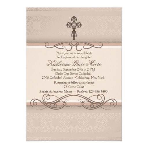 Elegant Scrolls Invitation 5" X 7" Invitation Card (front side)