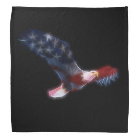 Fractal Bald Eagle Patriotic Bandana