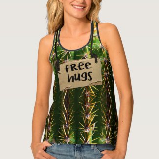 Free Hugs Prickly Cactus Tank Top