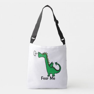 Cartoon Dragon Fear Me Tote Bag