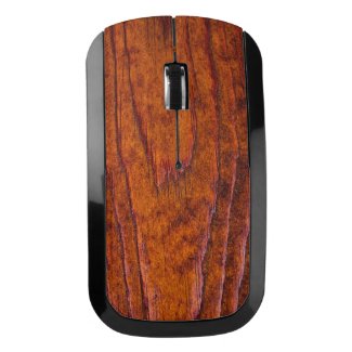Warm Toned Woodgrain Photo Wireless Mouse