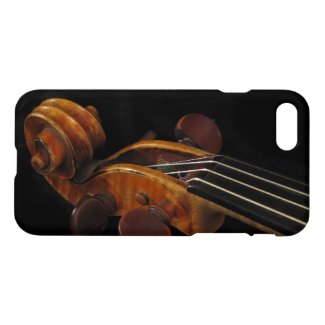 Black and Brown Violin Scroll Music iPhone 7 Case