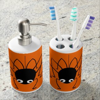 Halloween Spider Orange 2-Piece Bathroom Sets