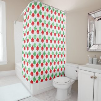 Christmas Ornament pattern Shower Curtain
