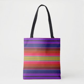 Rainbow Spectrum Stripe Pattern Tote Bag