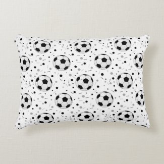 Soccer balls decorative pillow
