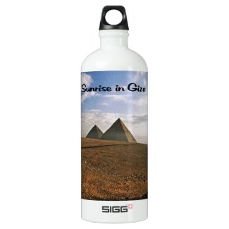 Giza Egypt Sunrise Aluminum Water Bottle