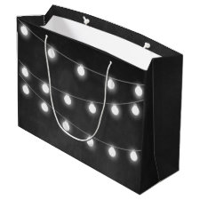 Chalkboard and Country String Lights Gift Bag