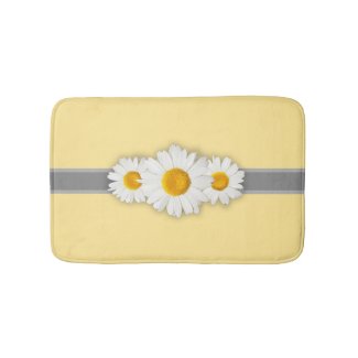 Spring Daisies Yellow Bathroom Bath Mat Anti-Skid