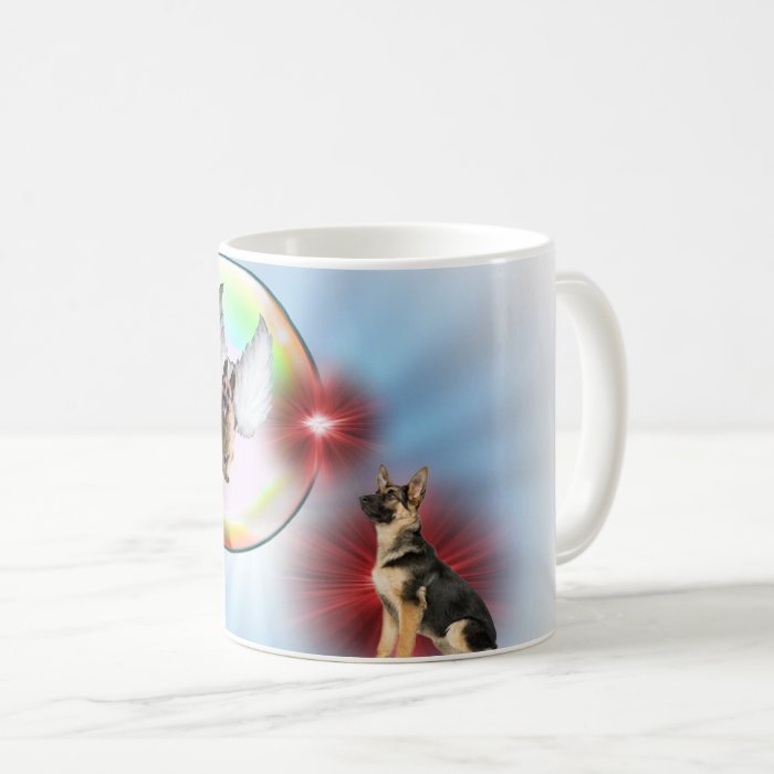 German Shepherd Angel Flying Coffee Mug