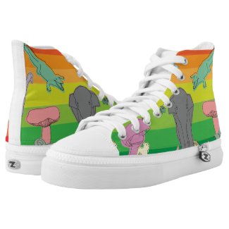 Colorful Creatures Printed Shoes