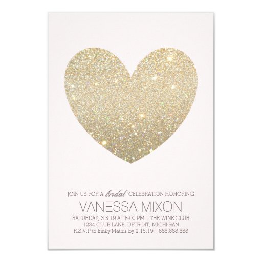 Bridal Shower Invite | Heart Fab Bride - Pink 3.5" X 5" Invitation Card