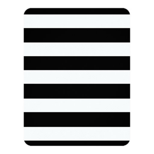 Modern Black White Stripes Pattern 4.25x5.5 Paper Invitation Card