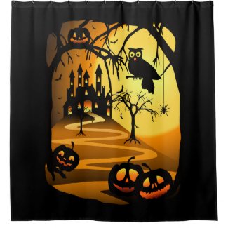Halloween Castle Shower Curtain