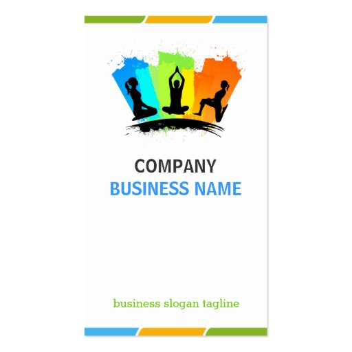 YOGA Instructor - Creative Colorful Double-Sided Standard Business Cards (Pack Of 100) (back side)