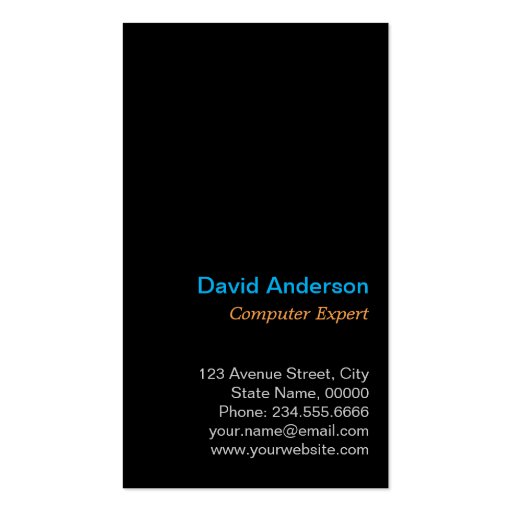 Emergency Computer Repairing Maintenance PC Master Business Card Template (back side)