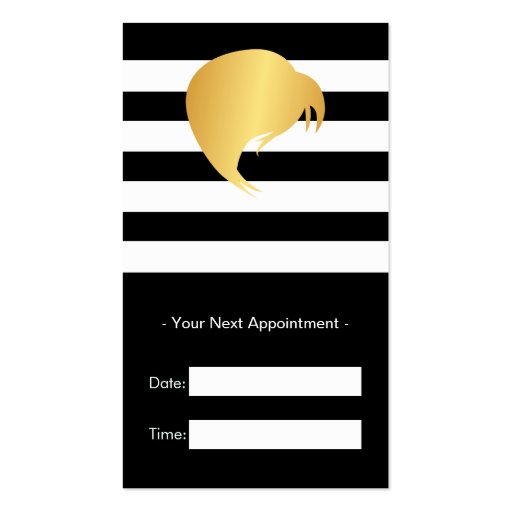 Hair Styling Appointment Card - Girl's Hair Salon Double-Sided Standard Business Cards (Pack Of 100) (back side)