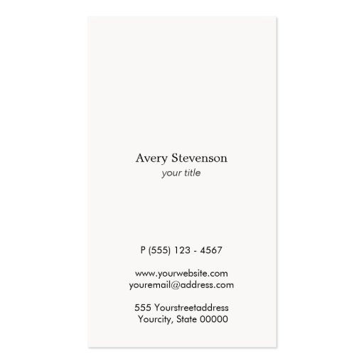 Cool Faux Silver Foil and White Striped Modern 2 Double-Sided Standard Business Cards (Pack Of 100) (back side)