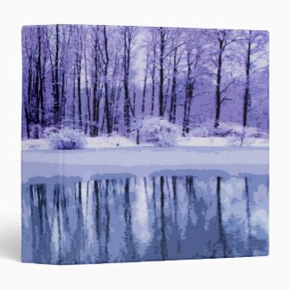 Blue Winter Pond Binder