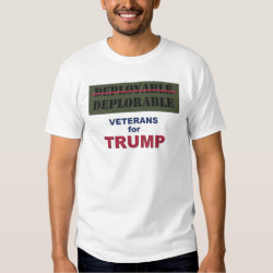 Deployable/Deplorable Vets for Trump Army Green T-Shirt