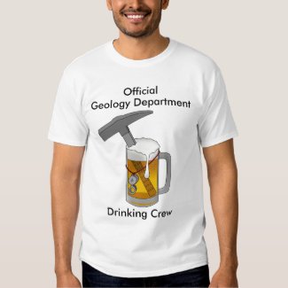 Official Geology Department Drinking Crew T Shirt