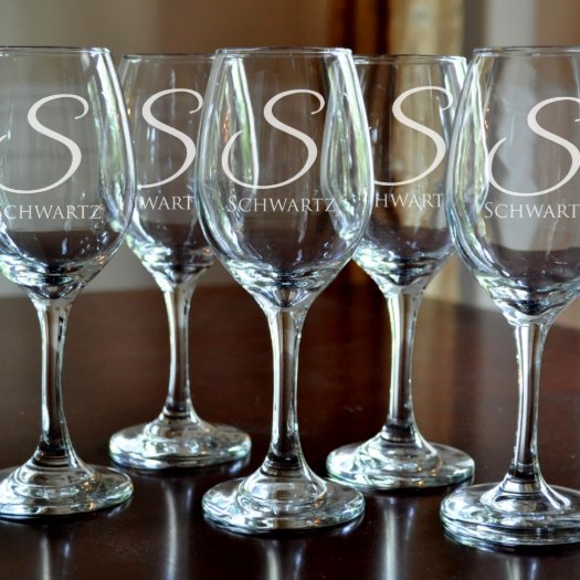 Personalized Monogram Wine Glass (Single)