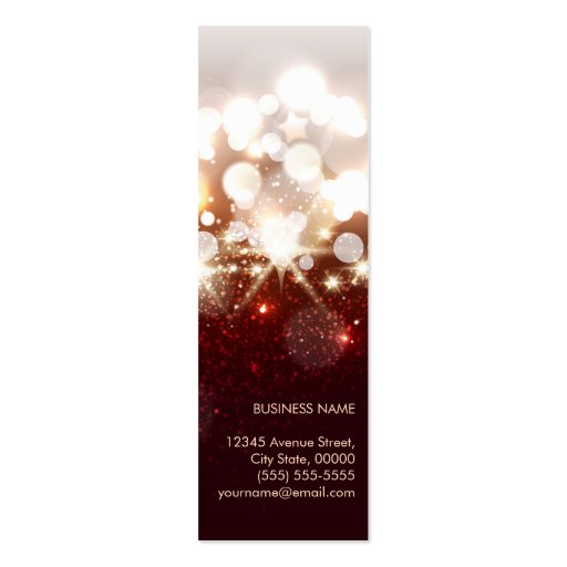 Makeup Lipstick Eyebrow Brush Stylish Gold Glitter Double-Sided Mini Business Cards (Pack Of 20) (back side)