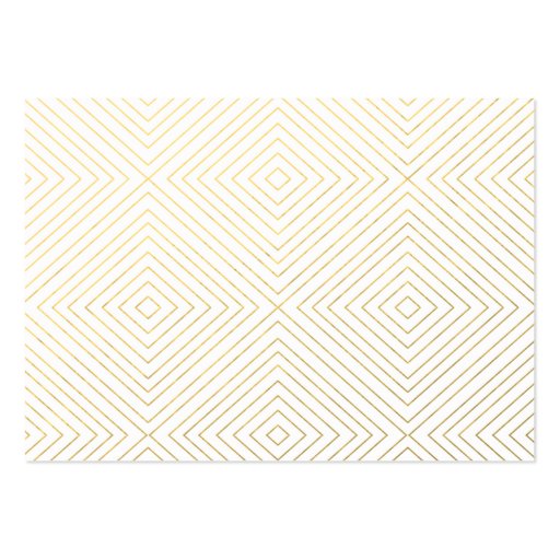Modern Geometric Gold Squares Pattern on White Col Large Business Cards (Pack Of 100) (front side)