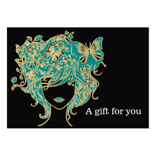 Salon Gift Certificate Large Business Cards (Pack Of 100) (front side)
