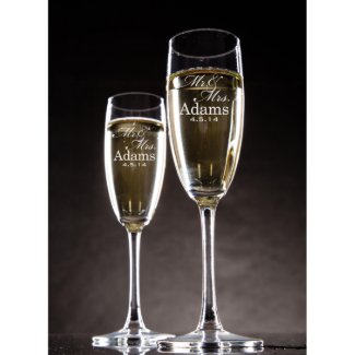 Personalized Champagne Glass Set of Two