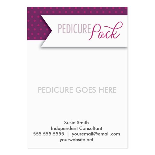 Pedicure Pack - Chubby Business Card (back side)