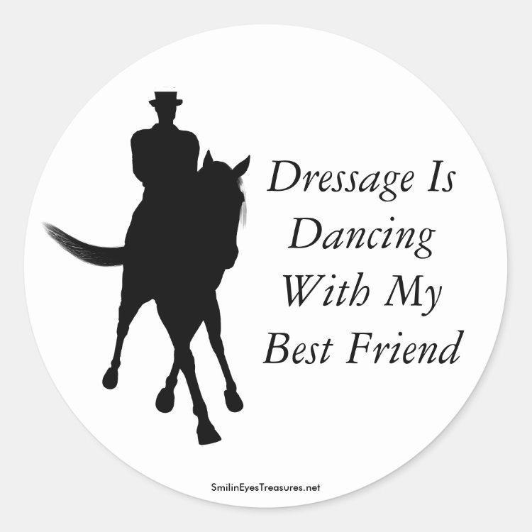 Dressur tanzt besten Freund-Pferdeaufkleber