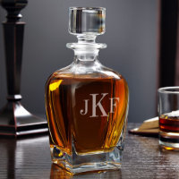 Draper Classic Monogram Whiskey Decanter