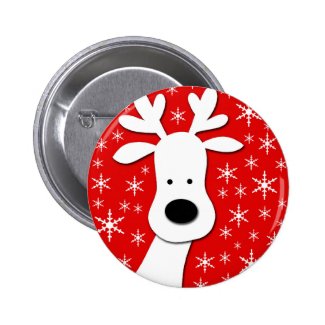 Christmas reindeer - red button