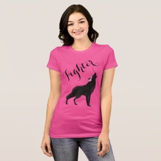 Wolf Pink Roses Fighter Shirt