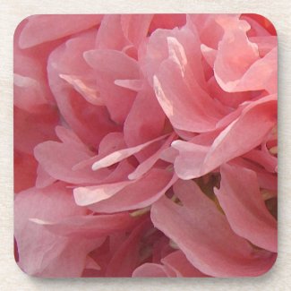 Pink Poppy Petals Beverage Coaster