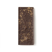 Bacon, Himalayan Sea Salt and Gold Flake Chocomize Dark Chocolate Bar