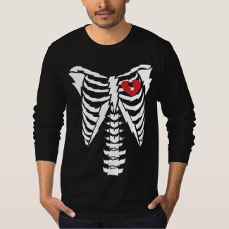 Rocker electrifying "rib cage" funny Halloween T-Shirt