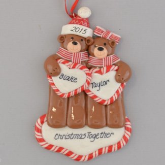"Christmas Together" Bears Personalized Ornament