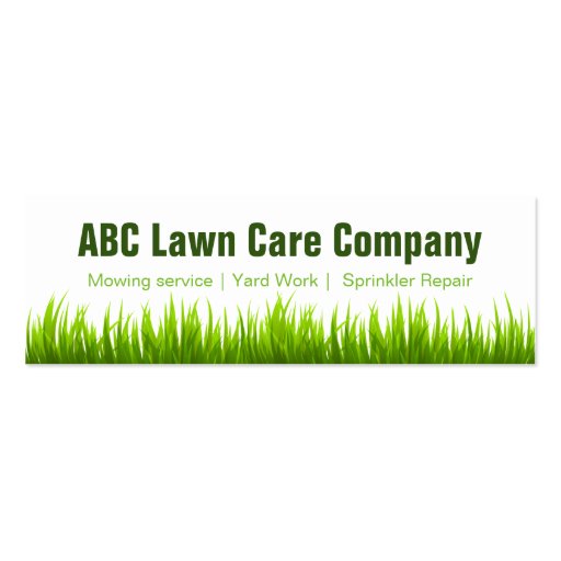 Minimal Lawn Care Landscaping Services Double-Sided Mini Business Cards (Pack Of 20)