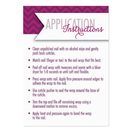 Application Instructions/7 Day Challenge Cards Large Business Cards (Pack Of 100)