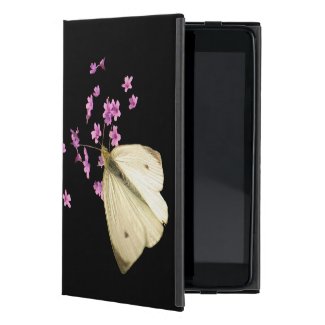 Butterfly on Flowers Cases For iPad Mini