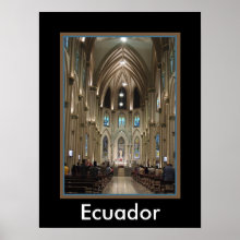 Cathedral-Arches & Glass - Guayaquil, Ecuador Poster