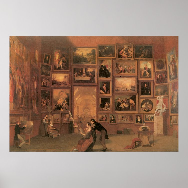 Samuel Morse Gallery of the Louvre Poster